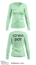 Iowa DOT 52653501 Women's Long Sleeve V-neck Shirt - 2