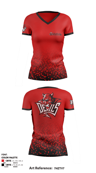 Women's Short Sleeve Vneck Shirt, East Valley High School, Spirit Store, Teamtime, Team time, sublimation, custom sports apparel, team uniforms, spirit wear, spiritwear, sports uniforms, custom shirts, team store, custom team store, fundraiser sports, apparel fundraiser
