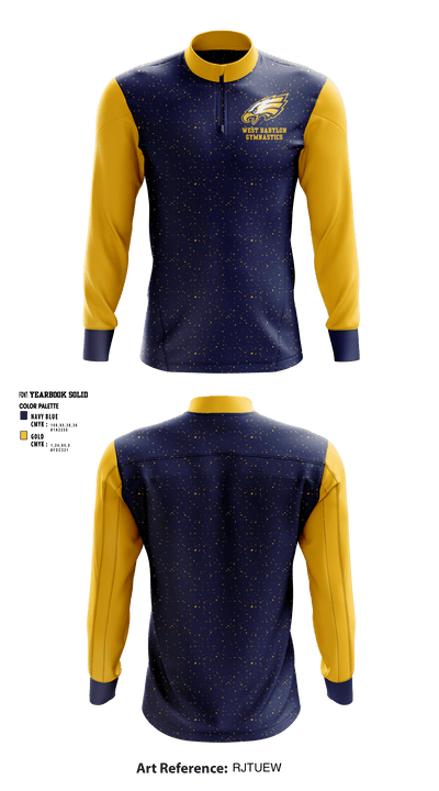 West Babylon High School Gymnastics 81093616 Quarter Zip Jacket - 1