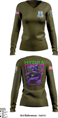 HHD HYDRA, 502nd IEW BN 85683805 Women's Long Sleeve V-neck Shirt - 53