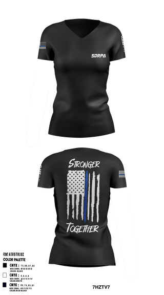 Women's Short Sleeve Vneck Shirt, SDRPA, Police, Teamtime, Team time, sublimation, custom sports apparel, team uniforms, spirit wear, spiritwear, sports uniforms, custom shirts, team store, custom team store, fundraiser sports, apparel fundraiser