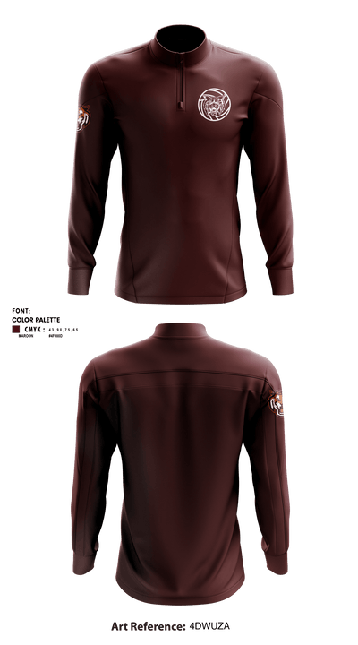 West Bridgewater High School Volleyball 90318455 Quarter Zip Jacket - 2