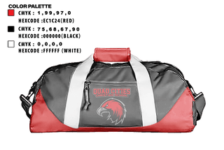 Duffle Bag, Quad Cities Christian School Soccer, Men's Soccer, Teamtime, Team time, sublimation, custom sports apparel, team uniforms, spirit wear, spiritwear, sports uniforms, custom shirts, team store, custom team store, fundraiser sports, apparel fundraiser