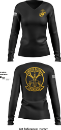 Oceana Marines 61589577 Women's Long Sleeve V-neck Shirt - 10