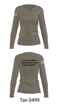 Maximum Effort 31100923 Women's Long Sleeve V-neck Shirt - 40