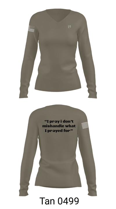 Maximum Effort 31100923 Women's Long Sleeve V-neck Shirt - 40