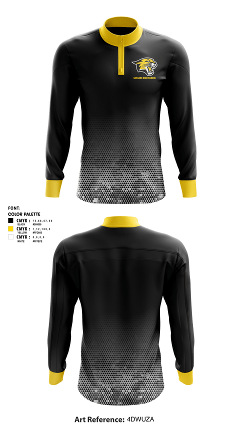 Quarter Zip Jacket, Cascade High School, Spirit Store, Teamtime, Team time, sublimation, custom sports apparel, team uniforms, spirit wear, spiritwear, sports uniforms, custom shirts, team store, custom team store, fundraiser sports, apparel fundraiser