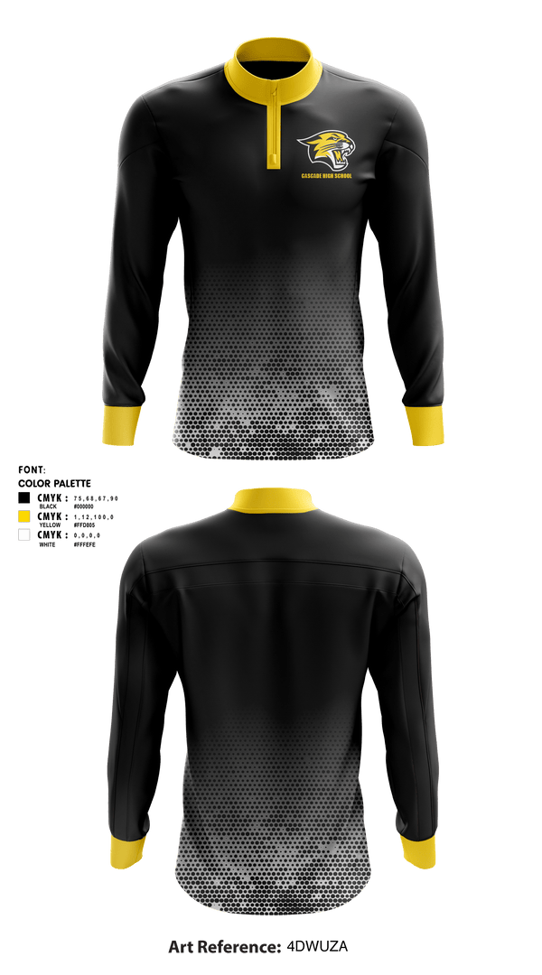 Quarter Zip Jacket, Cascade High School, Spirit Store, Teamtime, Team time, sublimation, custom sports apparel, team uniforms, spirit wear, spiritwear, sports uniforms, custom shirts, team store, custom team store, fundraiser sports, apparel fundraiser