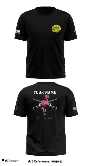 Short Sleeve Performance Shirt, Flamingo Co F 3/485 IN, Army, Teamtime, Team time, sublimation, custom sports apparel, team uniforms, spirit wear, spiritwear, sports uniforms, custom shirts, team store, custom team store, fundraiser sports, apparel fundraiser