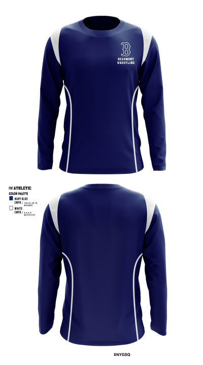 Beaumont High School Wrestling 21926517 Long Sleeve Performance Shirt - 1