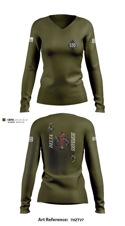 Desperados 35479259 Women's Long Sleeve V-neck Shirt - 3