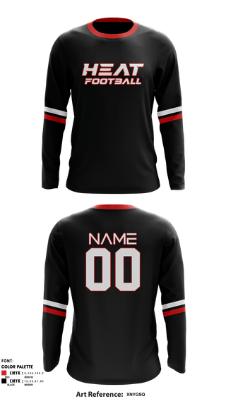 Long Sleeve Performance Shirt, Gulf Coast Heat Flag Football, Football, Teamtime, Team time, sublimation, custom sports apparel, team uniforms, spirit wear, spiritwear, sports uniforms, custom shirts, team store, custom team store, fundraiser sports, apparel fundraiser