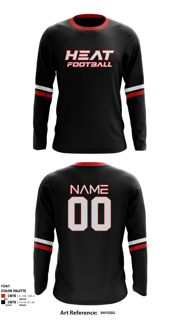 Long Sleeve Performance Shirt, Gulf Coast Heat Flag Football, Football, Teamtime, Team time, sublimation, custom sports apparel, team uniforms, spirit wear, spiritwear, sports uniforms, custom shirts, team store, custom team store, fundraiser sports, apparel fundraiser