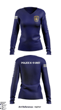 Benedict College Police K-9 18816418 Women's Long Sleeve V-neck Shirt - 1