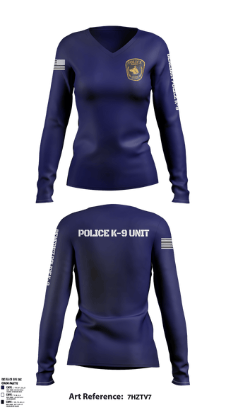 Women's Long Sleeve Vneck Shirt, , Police, Teamtime, Team time, sublimation, custom sports apparel, team uniforms, spirit wear, spiritwear, sports uniforms, custom shirts, team store, custom team store, fundraiser sports, apparel fundraiser