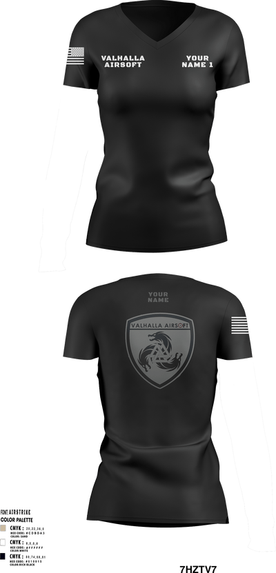 Valhalla Airsoft 98104221 Women's Short Sleeve V-neck Shirt - 4