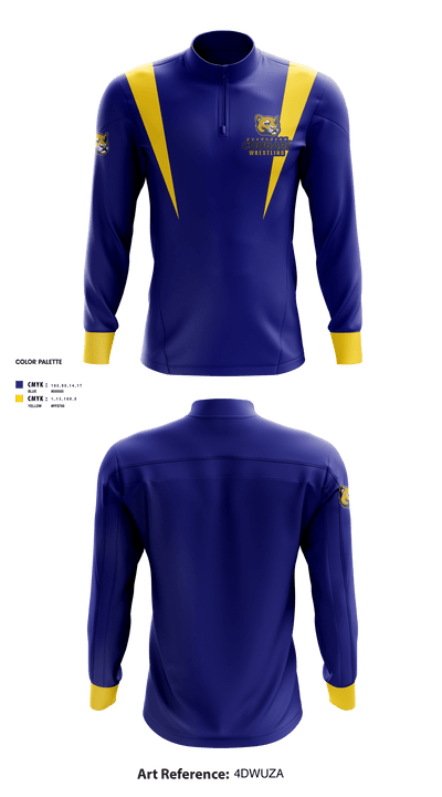 Evergreen High School Wrestling 67043077 Quarter Zip Jacket - 1
