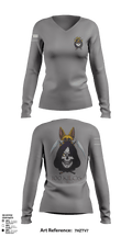 100 kilos 81985368 Women's Long Sleeve V-neck Shirt - 1