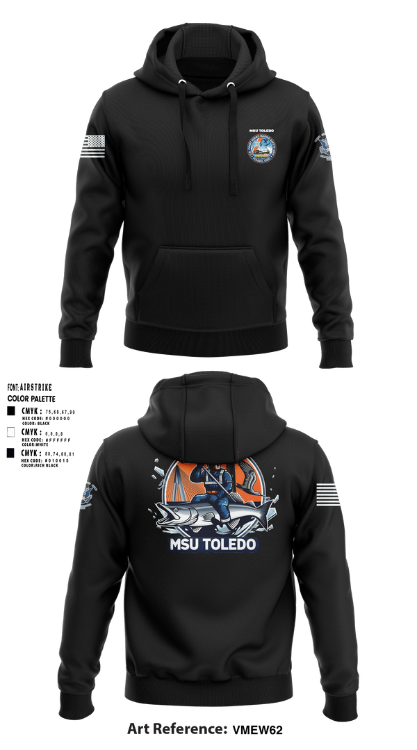 Hoodie, MSU Toledo, Coast Guard, Teamtime, Team time, sublimation, custom sports apparel, team uniforms, spirit wear, spiritwear, sports uniforms, custom shirts, team store, custom team store, fundraiser sports, apparel fundraiser