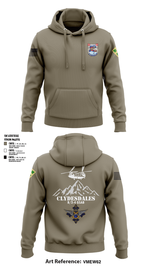 Hoodie, B co. 2-4 GSAB, Army, Teamtime, Team time, sublimation, custom sports apparel, team uniforms, spirit wear, spiritwear, sports uniforms, custom shirts, team store, custom team store, fundraiser sports, apparel fundraiser