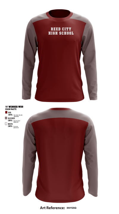 Reed City High School 86806155 Long Sleeve Performance Shirt - 1