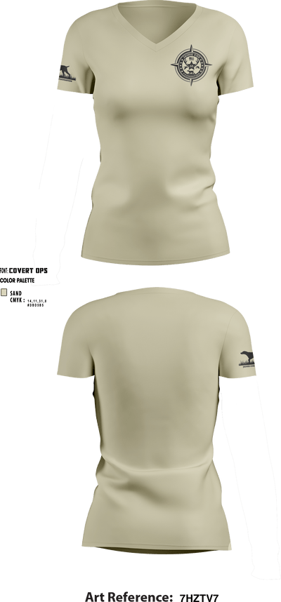 Jaimie Cox Foundation 83768320 Women's Short Sleeve V-neck Shirt - 12