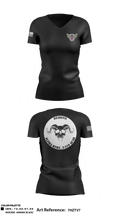 A BTRY Demons 45158091 Women's Short Sleeve V-neck Shirt - 1