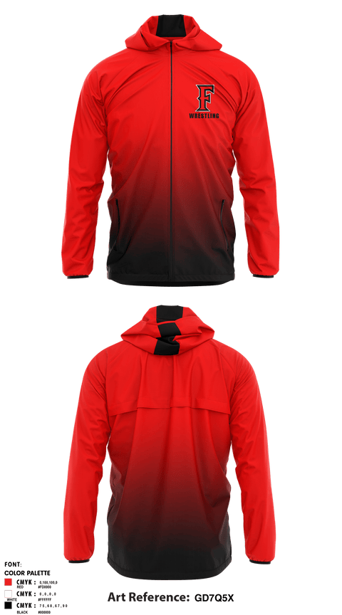 Windbreaker, Frontier Senior High School Wrestling, Wrestling, Teamtime, Team time, sublimation, custom sports apparel, team uniforms, spirit wear, spiritwear, sports uniforms, custom shirts, team store, custom team store, fundraiser sports, apparel fundraiser