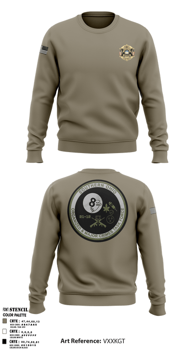 Southern ohio organized and major crimes task force 84256074 Crew Neck Sweatshirt - 4