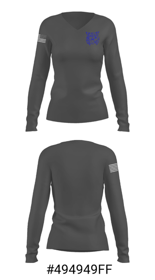 Women's Long Sleeve Vneck Shirt, Center Stanton High School Cross Country, Cross Country, Teamtime, Team time, sublimation, custom sports apparel, team uniforms, spirit wear, spiritwear, sports uniforms, custom shirts, team store, custom team store, fundraiser sports, apparel fundraiser