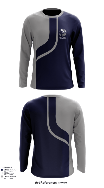 IRHS Girls Basketball 1389939 Long Sleeve Performance Shirt - 3