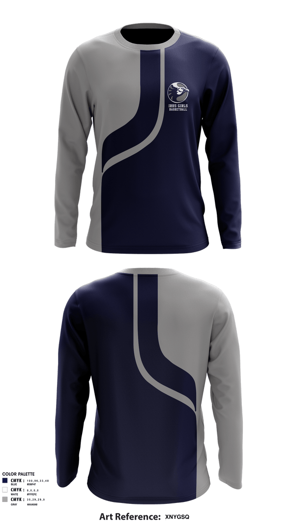 Long Sleeve Performance Shirt, IRHS Girls Basketball, Women's Basketball, Teamtime, Team time, sublimation, custom sports apparel, team uniforms, spirit wear, spiritwear, sports uniforms, custom shirts, team store, custom team store, fundraiser sports, apparel fundraiser