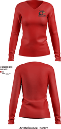 Corona High School Volleyball 50889098 Women's Long Sleeve V-neck Shirt - 1