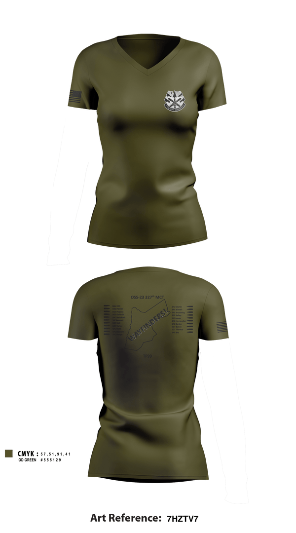 Women's Short Sleeve Vneck Shirt, , Army, Teamtime, Team time, sublimation, custom sports apparel, team uniforms, spirit wear, spiritwear, sports uniforms, custom shirts, team store, custom team store, fundraiser sports, apparel fundraiser
