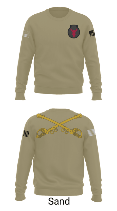 1-145th Armor 33702857 Crew Neck Sweatshirt - 12