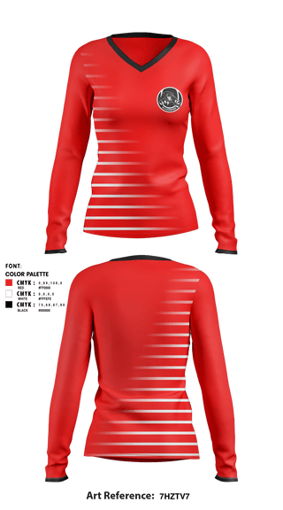 Women's Long Sleeve Vneck Shirt, Bloomsburg, Tennis, Teamtime, Team time, sublimation, custom sports apparel, team uniforms, spirit wear, spiritwear, sports uniforms, custom shirts, team store, custom team store, fundraiser sports, apparel fundraiser