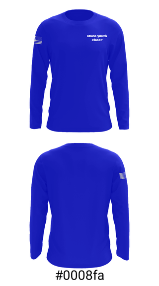 Long Sleeve Performance Shirt, Moco youth cheer, Cheer, Teamtime, Team time, sublimation, custom sports apparel, team uniforms, spirit wear, spiritwear, sports uniforms, custom shirts, team store, custom team store, fundraiser sports, apparel fundraiser