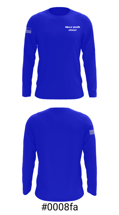 Moco youth cheer 17443780 Long Sleeve Performance Shirt - 18