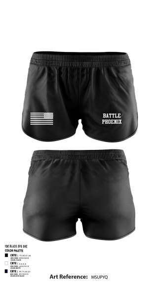 Women's Shorts, Battle Phoenix, Army, Teamtime, Team time, sublimation, custom sports apparel, team uniforms, spirit wear, spiritwear, sports uniforms, custom shirts, team store, custom team store, fundraiser sports, apparel fundraiser
