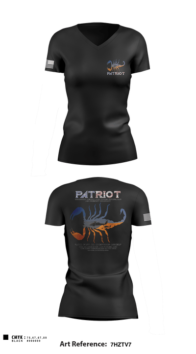 PBS Dustoff 80711922 Women's Short Sleeve V-neck Shirt - 7