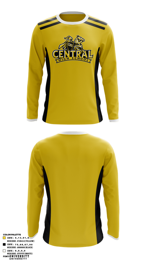Long Sleeve Performance Shirt, Central HS Football, Football, Teamtime, Team time, sublimation, custom sports apparel, team uniforms, spirit wear, spiritwear, sports uniforms, custom shirts, team store, custom team store, fundraiser sports, apparel fundraiser