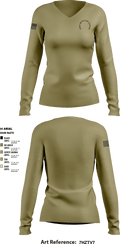 Bingham County Sheriff 36858547 Women's Long Sleeve V-neck Shirt - 4