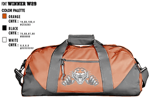Duffle Bag, Pine River Backus Tigers, Men's Basketball, Teamtime, Team time, sublimation, custom sports apparel, team uniforms, spirit wear, spiritwear, sports uniforms, custom shirts, team store, custom team store, fundraiser sports, apparel fundraiser
