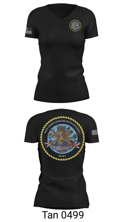NCHB-8 12984282 Women's Short Sleeve V-neck Shirt - 23