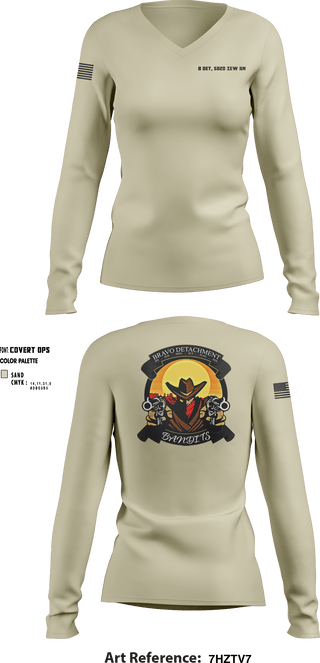 Women's Long Sleeve Vneck Shirt, , Army, Teamtime, Team time, sublimation, custom sports apparel, team uniforms, spirit wear, spiritwear, sports uniforms, custom shirts, team store, custom team store, fundraiser sports, apparel fundraiser