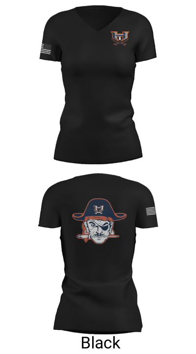 Habersham Central High School Cross Country 1890251 Women's Short Sleeve V-neck Shirt - 19