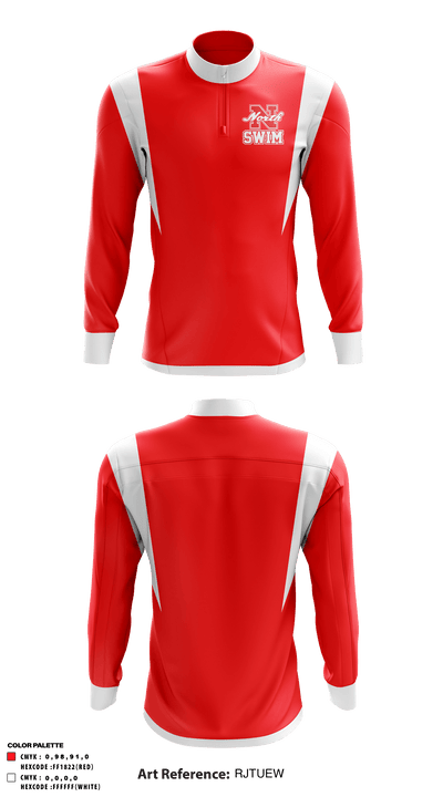 North Attleborough High School Swimming 66715277 Quarter Zip Jacket - 48