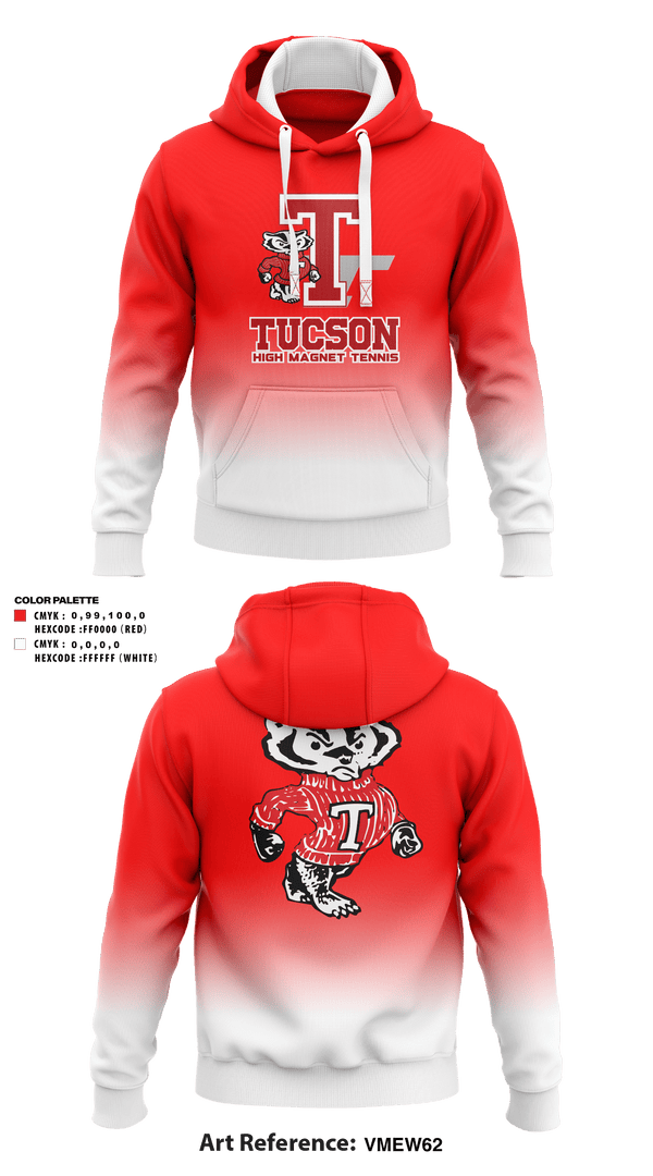 Hoodie, Tucson High Magnet School Tennis, Tennis, Teamtime, Team time, sublimation, custom sports apparel, team uniforms, spirit wear, spiritwear, sports uniforms, custom shirts, team store, custom team store, fundraiser sports, apparel fundraiser