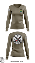 1-635th 93064005 Women's Long Sleeve V-neck Shirt - 1