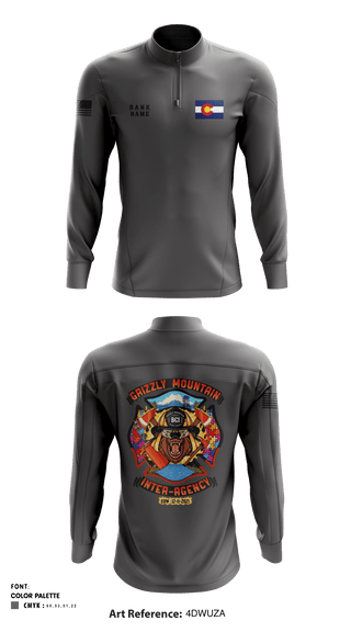 Quarter Zip Jacket, TERRACOTTA WILDLAND CREW, Fire Department, Teamtime, Team time, sublimation, custom sports apparel, team uniforms, spirit wear, spiritwear, sports uniforms, custom shirts, team store, custom team store, fundraiser sports, apparel fundraiser